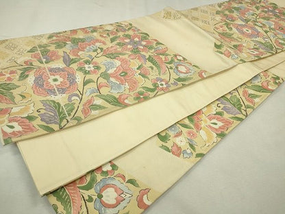 平和屋着物◎六通柄袋帯 更紗花唐草文 逸品 CAAE7579in
