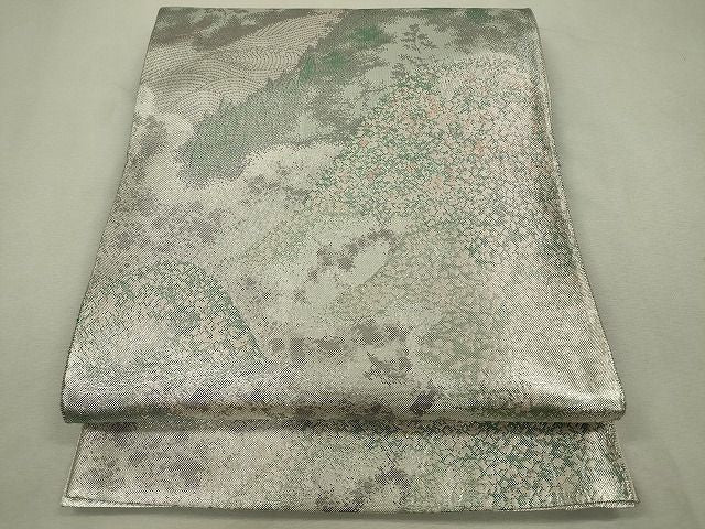 平和屋着物◎佐賀錦 六通柄袋帯 観世 銀彩 逸品 CAAH5720in