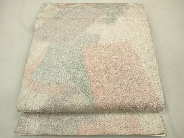 平和屋着物◎全通柄袋帯 綴れ 色紙重ね文 銀糸 逸品 CAAH5747in