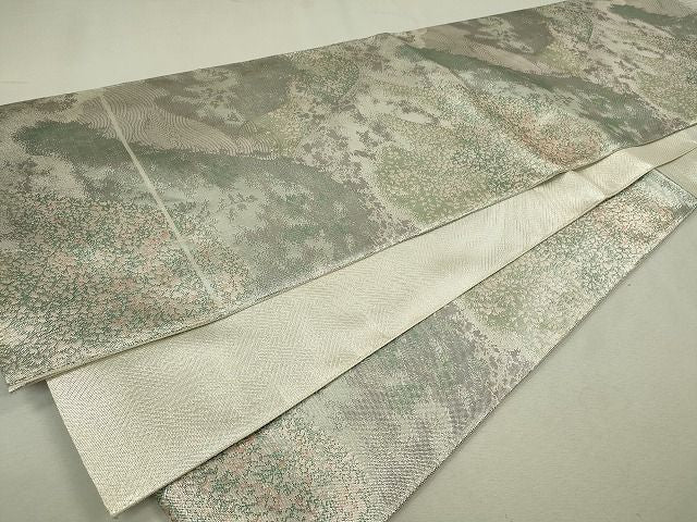 平和屋着物◎佐賀錦 六通柄袋帯 観世 銀彩 逸品 CAAH5720in