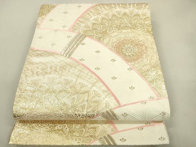 平和屋着物◎六通柄袋帯 正倉院花文 金銀糸 逸品 DAAI2066rt