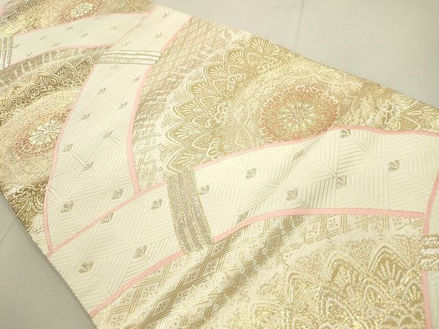 平和屋着物◎六通柄袋帯 正倉院花文 金銀糸 逸品 DAAI2066rt