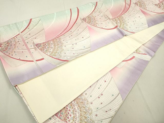 平和屋着物◎六通柄袋帯 舞蝶文 金銀糸 逸品 DAAI2063rt