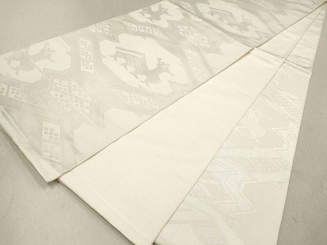 平和屋着物◎六通柄 本袋帯 有栖川文様 銀糸 逸品 DAAI3100ya