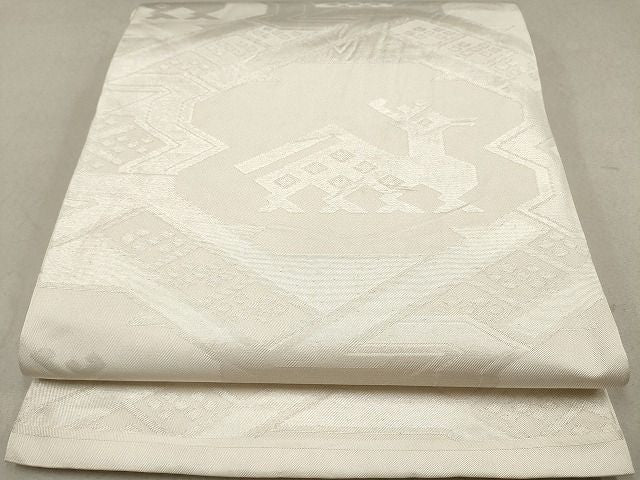 平和屋着物◎六通柄 本袋帯 有栖川文様 銀糸 逸品 DAAI3100ya