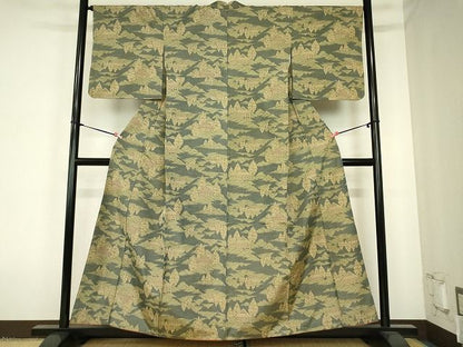 平和屋着物■上質な紬 風景文 逸品 DAAH4230cf