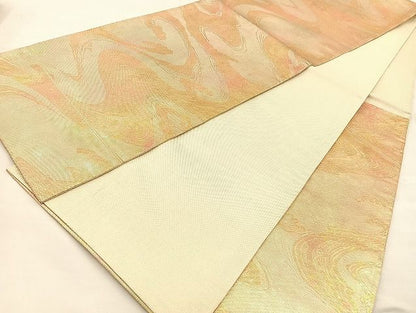 平和屋着物◎佐賀錦 六通柄袋帯 立波文 金糸 逸品 BAAJ6994sa