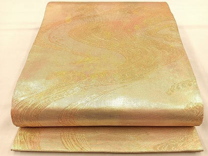 平和屋着物◎佐賀錦 六通柄袋帯 立波文 金糸 逸品 BAAJ6994sa