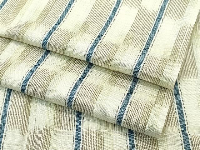 平和屋本店●極上 京都・西陣 織元ブランド 秦流舎 花織 紬 市松間道 逸品 CZAA0986s4