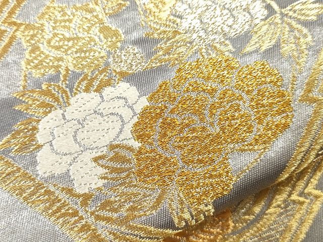 平和屋着物■六通柄袋帯 唐織 朱雀蜀金 金糸 逸品 CAAG2979eg