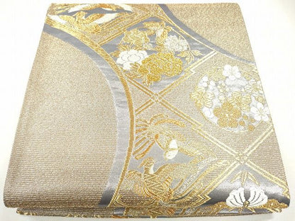 平和屋着物■六通柄袋帯 唐織 朱雀蜀金 金糸 逸品 CAAG2979eg