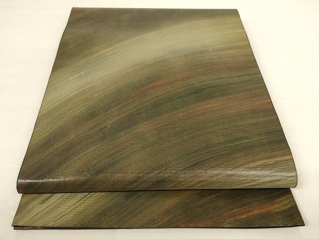 平和屋着物◎六通柄袋帯 霞文 引箔 正絹 逸品 AAAL0760Apf