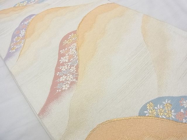平和屋着物◎六通柄袋帯 唐織 明綴大内小袖文 金銀糸 逸品 BAAJ8906qt