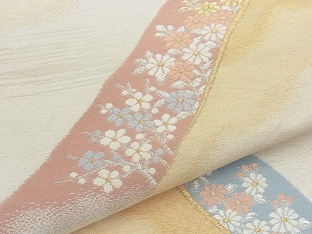 平和屋着物◎六通柄袋帯 唐織 明綴大内小袖文 金銀糸 逸品 BAAJ8906qt