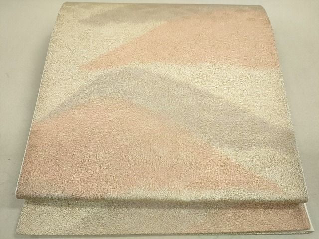 平和屋着物◎砂子綴れ　全通柄袋帯　重ね山文　金糸　逸品　DAAH9240mz