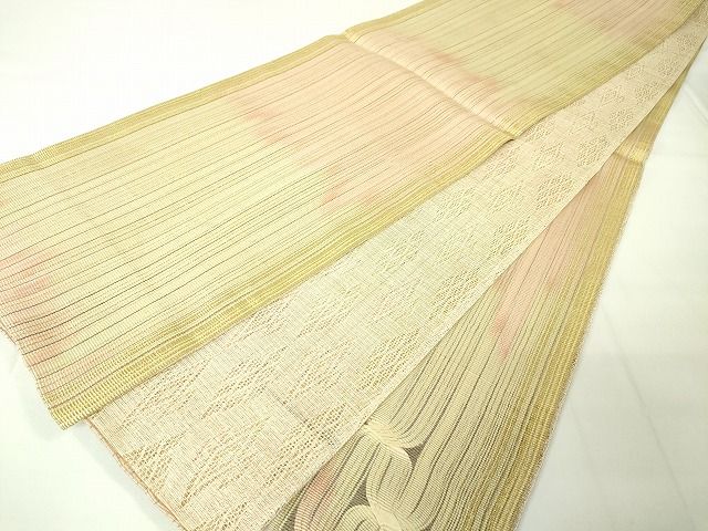 平和屋本店■極上　ひなや工房　くむ・あむ・おる　伊豆蔵明彦　唐組　太鼓柄袋帯　スリーシーズン帯　金糸　逸品　未使用　DZAA2173kh4