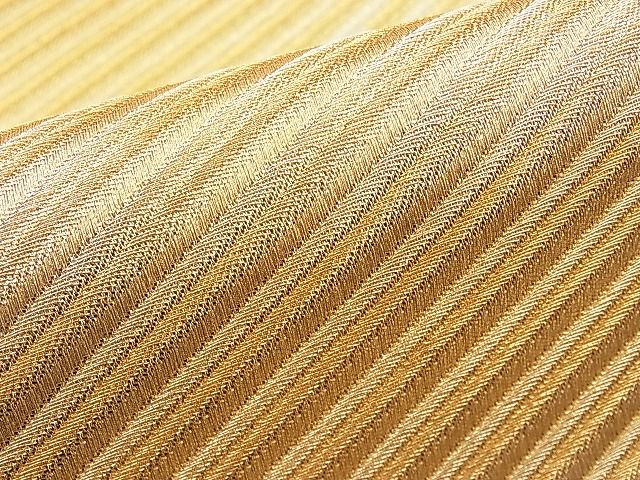 平和屋着物◎全通柄袋帯 斜線文 金糸 逸品 BAAJ6951sa