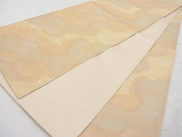 平和屋着物◎全通柄袋帯 砂子綴れ 道長霞文 金糸 逸品 BAAJ6949sa