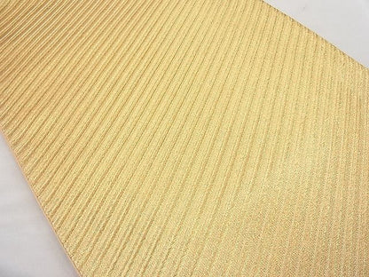 平和屋着物◎全通柄袋帯 斜線文 金糸 逸品 BAAJ6951sa