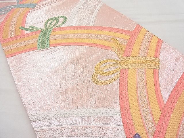 平和屋着物◎六通柄袋帯 籬青海波 金銀糸 逸品 BAAJ6947sa