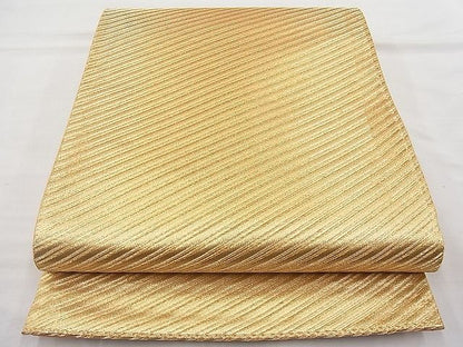 平和屋着物◎全通柄袋帯 斜線文 金糸 逸品 BAAJ6951sa