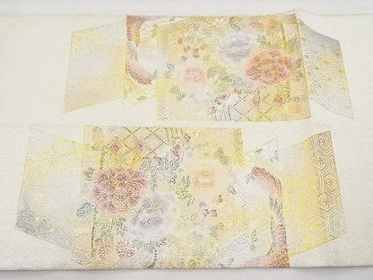 平和屋着物◎太鼓柄袋帯 鳳凰吉祥草花文 金銀彩 逸品 BAAJ6981sa
