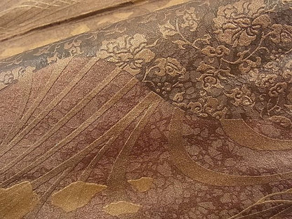 平和屋着物◎全通柄袋帯 道長吉祥花唐草文 金彩 逸品 BAAJ6983sa