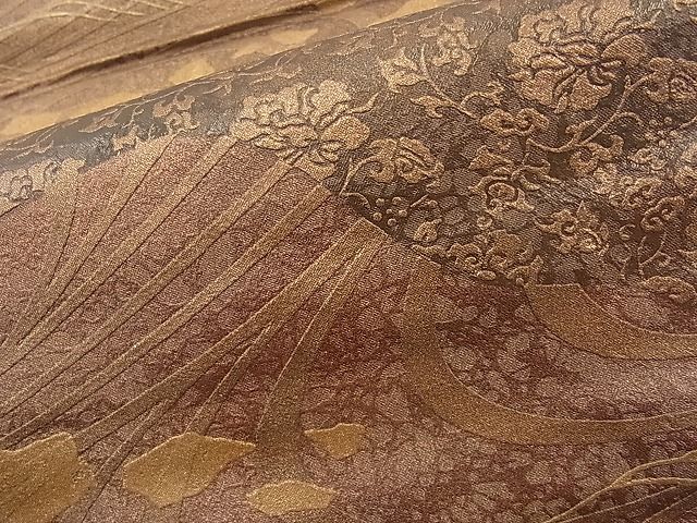 平和屋着物◎全通柄袋帯 道長吉祥花唐草文 金彩 逸品 BAAJ6983sa