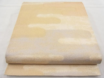 平和屋着物◎全通柄袋帯 砂子綴れ エ霞文 金糸 逸品 BAAJ6984sa