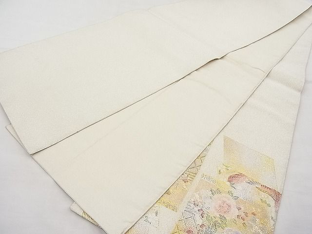 平和屋着物◎太鼓柄袋帯 鳳凰吉祥草花文 金銀彩 逸品 BAAJ6981sa