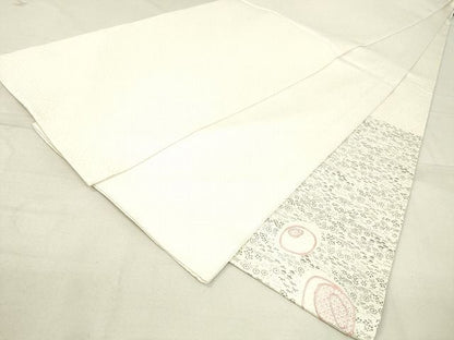 平和屋着物◎太鼓柄袋帯 刺繍 草花文 逸品 DAAI1145cm
