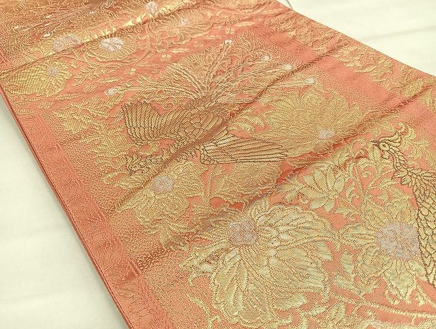 平和屋着物◎六通柄袋帯 鳳凰花文 金銀糸 逸品 BAAJ5920ea