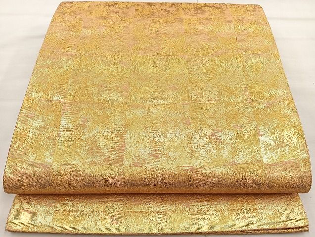平和屋着物◎全通柄袋帯 格子霞文 逸品 BAAJ5921ea
