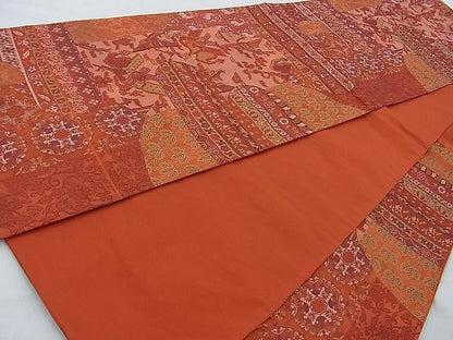 平和屋着物◎六通柄袋帯 名物裂 逸品 BAAJ9703cm