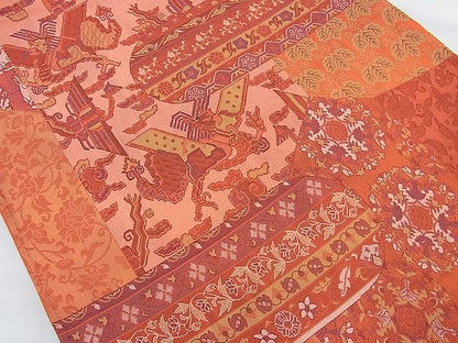 平和屋着物◎六通柄袋帯 名物裂 逸品 BAAJ9703cm