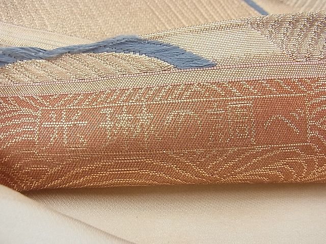 平和屋着物◎六通柄袋帯 唐織 つづれ 光琳の調べ 金銀糸 逸品 BAAJ9712cm