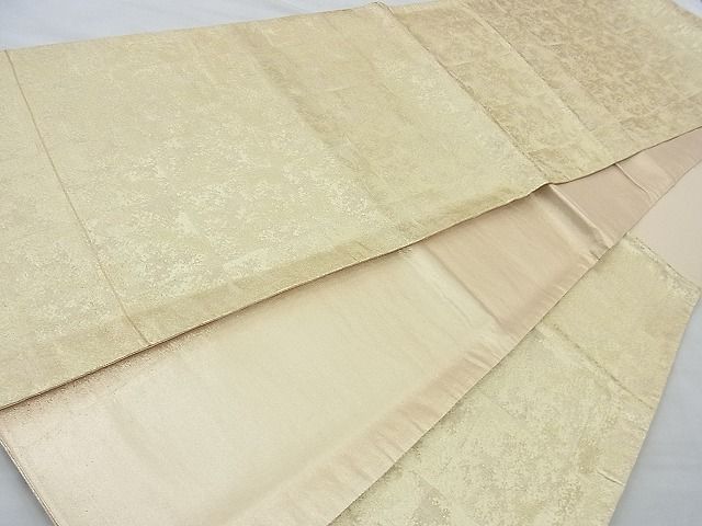 平和屋着物◎六通柄袋帯 霞文 金糸 逸品 BAAJ9768cm