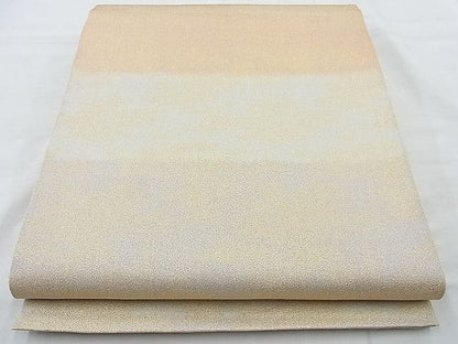 平和屋着物◎全通柄袋帯 砂子綴れ 横段文 金糸 逸品 BAAJ9779cm