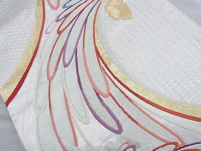 平和屋着物◎六通柄袋帯 唐織 乱菊 金銀糸 逸品 BAAJ9785cm