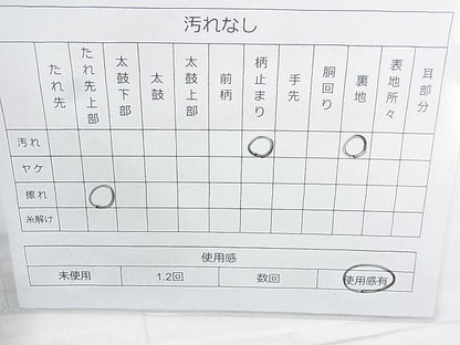 平和屋着物◎佐賀錦 六通柄袋帯 雪輪天井花文 金銀糸 逸品 BAAJ9797cm