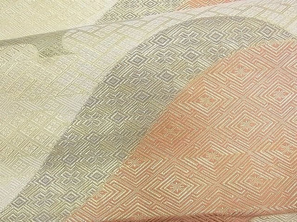 平和屋着物◎佐賀錦 六通柄袋帯 エ霞遠山文 金糸 逸品 BAAJ9824cm