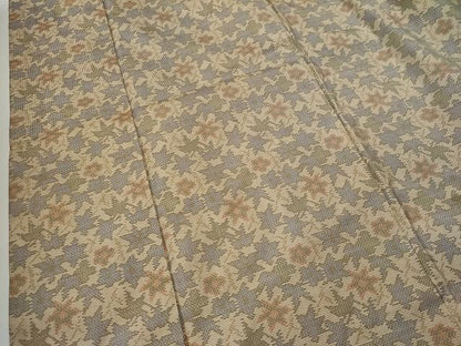 平和屋着物■上質なお召 草花文 逸品 CAAH4662yc