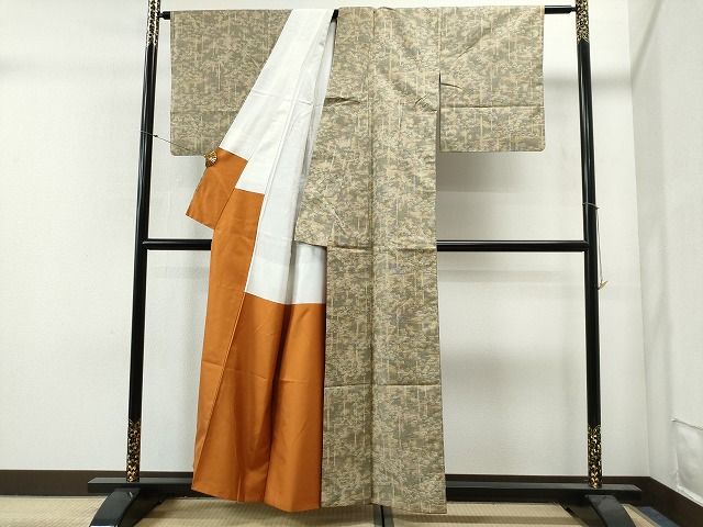 平和屋着物■上質な紬 霞吉祥文 逸品 CAAH4653yc