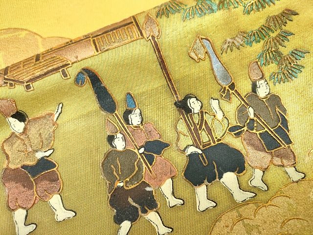 平和屋着物■太鼓柄袋帯 大名行列 金彩 逸品 DAAI0803fe