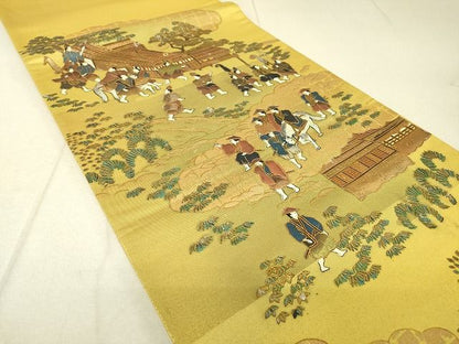平和屋着物■太鼓柄袋帯 大名行列 金彩 逸品 DAAI0803fe