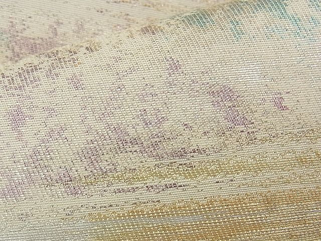 平和屋着物◎六通柄袋帯 霞文 金銀糸 逸品 BAAJ9373if