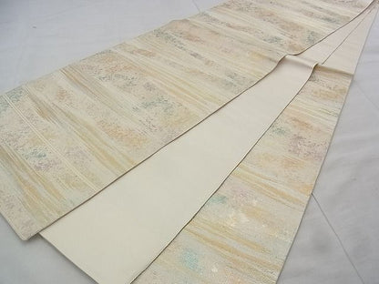 平和屋着物◎六通柄袋帯 霞文 金銀糸 逸品 BAAJ9373if
