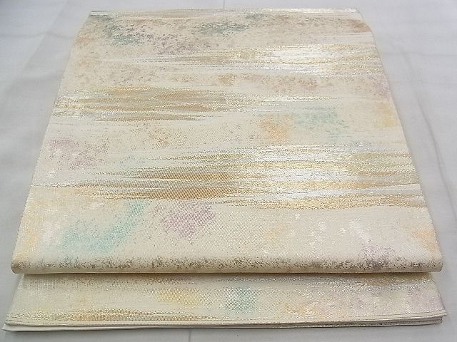 平和屋着物◎六通柄袋帯 霞文 金銀糸 逸品 BAAJ9373if