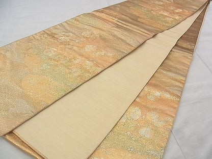 平和屋着物◎佐賀錦　六通柄袋帯　光琳菊水文　金糸　逸品　BAAJ9393if