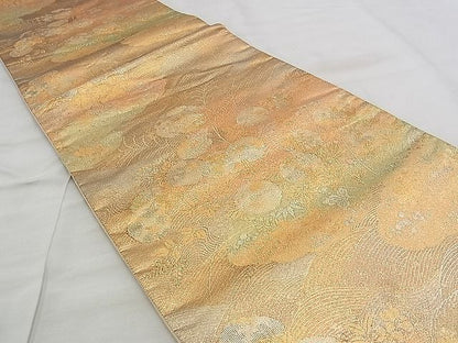 平和屋着物◎佐賀錦　六通柄袋帯　光琳菊水文　金糸　逸品　BAAJ9393if